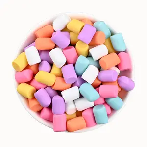 Lindo diy acessórios argila de polímero, colorido, resina falsa, marshmallows para scrapbooking, telefone, deco, peças