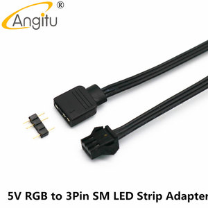 Shuangitu — bande lumineuse LED RGB, smd ARGB, 3Pin/4Pin, 12v/5V, câble adaptateur de contrôle, éclairage d'intérieur - Product Image 3