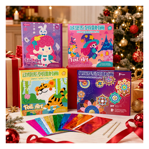 Cadeau de Noël : Atelier d'encollage de photos en feuille pour enfants, offrant une activité créative sans désordre, un jeu autonome et un divertissement en classe, avec bâtonnets décoratifs - Product Image 1