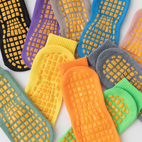 Chaussettes de sport personnalisées jetables antidérapantes pour trampoline, 100 % coton, antibactériennes, séchage rapide, pour hommes