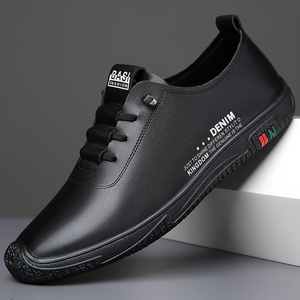 Denim <b>Kingdom</b> White Men's Lace-up Loafers Round Toe Breathable Rubber Sole Casual Shoes - Product Image 2