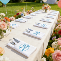 Offre Spéciale – Serviettes Airlaid 2 plis de style sac, avec logo et design personnalisés, imprimées par transfert thermique pour mariages, banquets et fêtes