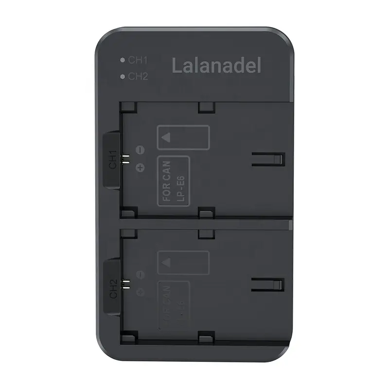 Lalanadel Camera Battery Charger For Canon Dual Slot Charger Compatible with Nikon 2 Pack Replacement Batteries Charging