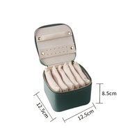 Boîte à bijoux en cuir PU simple en gros, logo personnalisé, rangement scintillant pour boucles d'oreilles, emballage et présentoir à bijoux