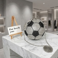 Neue Strass-Kugeltasche mit abnehmbarer Kette – Bling World 2026 Souvenir-Geschenk – Crossbody-Taschen – Perlen-Kristall-Fußball-Clutch-Tasche