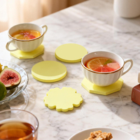 Accessoires de barre de moules de dessous de verre époxy en silicone carrés et ronds pour la forme ovale d'art de résine avec la boîte de rangement