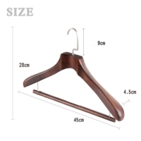 Cintre de costume en bois naturel de luxe avec large barre de verrouillage cintres en bois pour placard pour magasin de vêtements et rangement de sacs