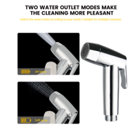 Bidet pulvérisateur à main en plastique design moderne Shattaf musulman Matériau ABS autonettoyant Salle de bain et toilette Douche Soins
