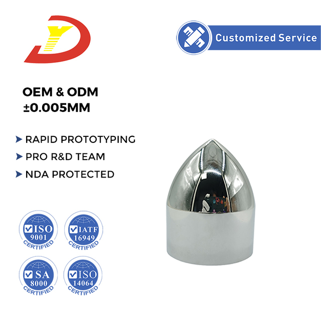 Aluminum 6082-T6 Bullet Cap Speaker Dust Cover Sound Horn Phase Plug Hanging Plated Mirror Chrome High Precision CNC Machining