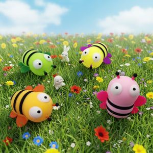 Creative 10cm Cartoon Little <b>Bee</b> Squishy TPR Stress Relief Sensory Toy for 14 Years & up Kids Easy Mood <b>Gift</b> - Product Image 3