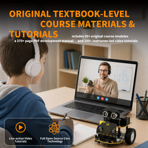 Zetok Age 8+ MiniAuto Ai <span class=keywords><strong>Robot</strong></span> Microbit Voiture Intelligente pour Enfants, Apprentissage, DIY, STEM, Programmation, <span class=keywords><strong>Jouet</strong></span> Éducatif - Product Image 2