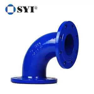 ISO2531 Ductile Iron Double Flanged Pipe Fitting 90 Degree DI Duckfoot Bend