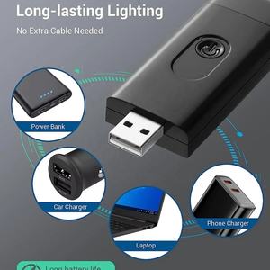 Lampe de lecture LED portable, mini, flexible, en plastique, rechargeable par USB, avec clip pour lire au lit - Product Image 5