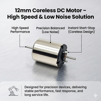 Moteur CC sans noyau YIFENG 1215 1,5V-12V à réponse ultra-rapide, haute efficacité, faible vibration, certifié CE ISO pour la maison intelligente