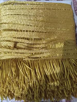 Service OEM Designs Passementerie Logo Personnalisé Or Qualité Supérieure Dentelle à Franges Métallique 100%
