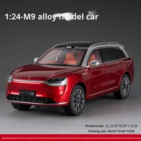 Modèle de voiture en alliage ZC à l'échelle 1:24 Aito M9 Business SUV, portes ouvrantes en métal, batterie au lithium, pour les 14 ans et plus