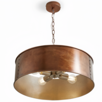 Suspension classique en métal au design vintage avec base rouillée, couloir, salle à manger et abat-jour décoratifs pour hôtel, style cristal