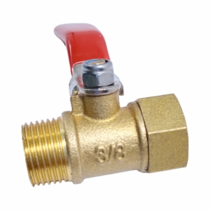 Robinet à bille manuel en laiton BSP 1/4'', 3/8'', 1/2'' avec poignée rouge, filetage femelle-mâle pour l'arrosage de jardin - Product Image 3