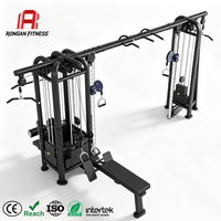 Équipement de gym multifonctionnel sur mesure à 5 stations, machine de fitness robuste en acier, entraîneur complet commercial