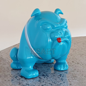 American <span class=keywords><strong>Bully</strong></span> Dog Creative Funny Cartoon Dog Escultura de resina Artesanía Nueva decoración de la casa Simple Modern Soft Decoration - Product Image 1