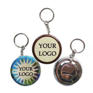 Personalised Logo <b>Custom</b> Beer Keychain 32Mm 37Mm 44Mm 58Mm Tin Button <b>Key</b> <b>Ring</b> With Bottle Opener - Product Image 2