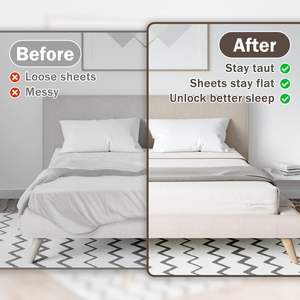 Attaches de draps avec sangles de maintien ajustables pour maintenir les draps en place, ferme et resserrés, attaches d'angle robustes pour draps, compatibles avec tous les matelas - Product Image 5