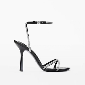 Sandali da donna <span class=keywords><strong>rosa</strong></span> <span class=keywords><strong>con</strong></span> <span class=keywords><strong>tacco</strong></span> alto e punta aperta, alla moda, estivi, da esterno, <span class=keywords><strong>con</strong></span> strass, design trendy a collo alto - Product Image 3