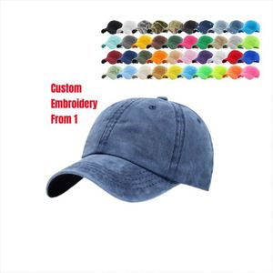 Vintage Washed Cotton Denim Womens <b>Dog</b> Mom Chenille 3D Patch Embroidered Baseball Cap Hats - Product Image 1
