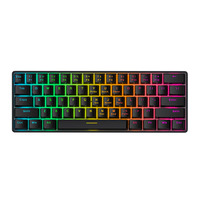Clavier filaire silencieux à membrane rétroéclairé RVB rose 61 touches Clavier de jeu Combinaisons clavier-souris