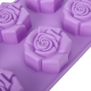 Factory 6 Holes Hot Quality Custom 3d Nonstick BPA Free Eco-Friendly Rose <b>Soap</b> <b>Moulds</b> Handmade Silicone <b>Soap</b> Cake Mold logo - Product Image 4