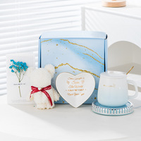 Ensemble de sous-verres en céramique minimaliste moderne de style Guangdong avec fonction chauffante pour la Saint-Valentin et la remise des diplômes - Cadeau de gros transfrontalier