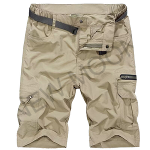 Shorts cargo de randonnée imperméables pour hommes, en tissu non tissé, avec cordon de serrage, extensibles, séchage rapide, respirants, tactiques, multi-poches, pour la pêche - Product Image 2