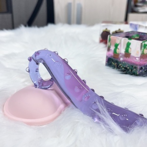 Paars Glas Anale Plug Schattige Glazen Anale Dildo 'S Voor Vrouwen Glas G-Spot Stimulatie Seksspeeltje - Product Image 3