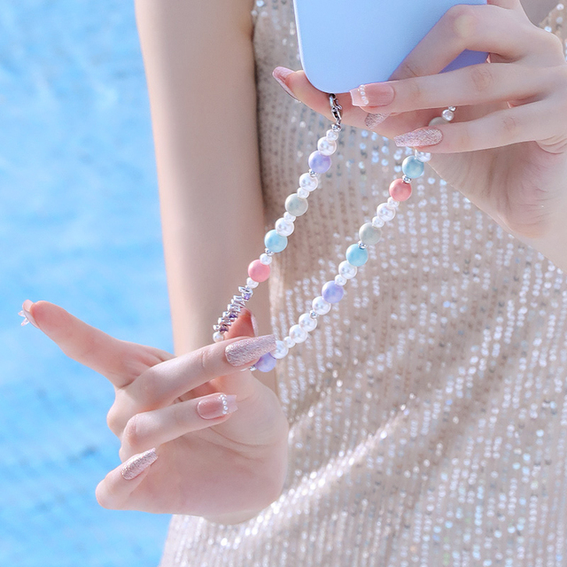 PYNANA Exquisite Fashion Beaded Mobile Phone Chain Colorful Lanyard Wrist Strap