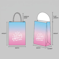 Sacs cadeaux en papier écologiques de luxe personnalisés en gros, haut de gamme, pour bonbons, avec ruban, pour boutique, emballage cadeau
