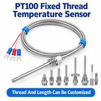 Termometer Tahan Air Industri Rtd Pt1000 Probe Platinum Resistance Thermometer Sensor Termokopel Tipe K Pt100
