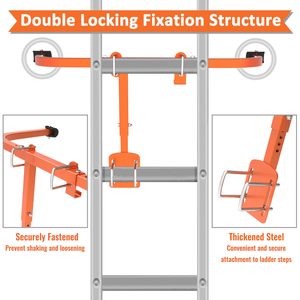 Stabilisateur en acier robuste et amélioré pour échelle à bras extensibles, sécurisé et stable, pour échelle à envergure étendue - Product Image 5
