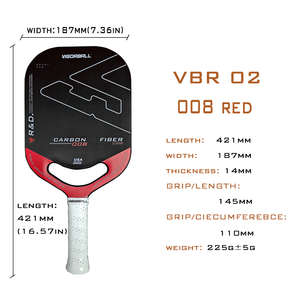 VIGORBALL USAPA aprobado T700 fibra <span class=keywords><strong>de</strong></span> carbono Pickleball Paddle rosa púrpura alta calidad garganta abierta diseño sin bordes PP panal - Product Image 2