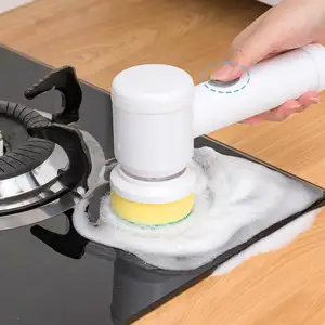 Cepillo de limpieza eléctrico 5 en 1, resistente al agua, para Cocina