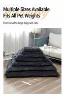Tapis de couchage long et moelleux pour animaux de compagnie, lavable, chaud, antidérapant, pour petits, moyens et grands chiens