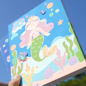 Pintura por Números DIY de Sirena Moderna, Kits de Pintura Creativa con Pinceles de Madera, Acrílicos y Óleo para Niños y Adultos - Product Image 4