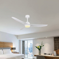 Ventilateur de plafond LED de haute qualité avec éclairage et télécommande pour une utilisation intérieure/extérieure dans le salon.