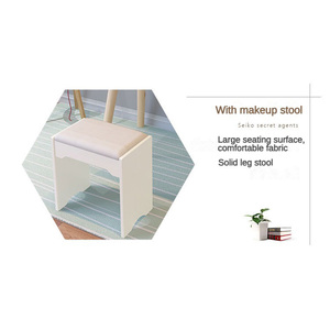 Meuble de dressing au design simple, coiffeuse pour femmes, <span class=keywords><strong>commode</strong></span> économique avec miroir, table de maquillage blanche avec rangement à vendre - Product Image 4