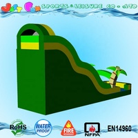 Toboggan aquatique gonflable professionnel commercial en forme de palmier ondulé