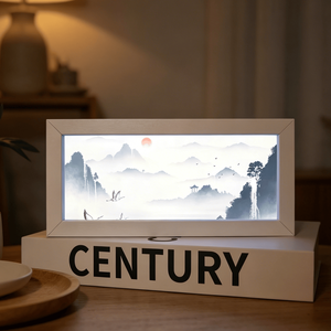 แผงไฟ LED ตกแต่งโต๊ะพร้อมภาพวาดหมึกฟอกสีสวยงามไฟกลางคืนสร้างบรรยากาศสำหรับในร่ม - Product Image 3