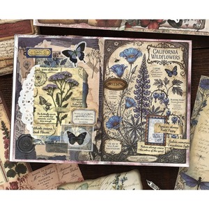 20 feuilles par paquet, série Chronicles of Plants, matériel floral vintage pour journal DIY, support décoratif - Product Image 6