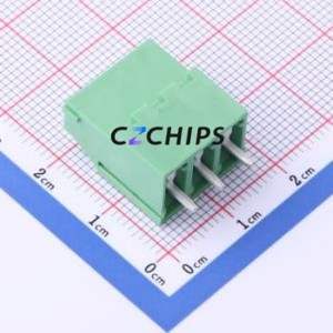 MC-TF5.08H03C-0001 Screw Terminal Block Through hole Component (THT),P=5.08mm Connector 1x3P 5.08mm Green Through Hole - Product Image 2