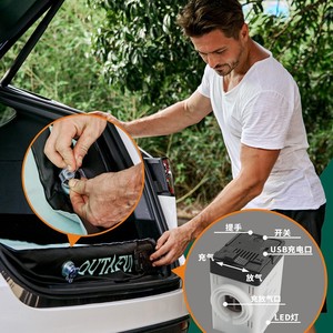 Colchón de aire para coche OUTAFUN, cama de viaje para asiento trasero de SUV y sedán, colchoneta inflable para dormir, accesorios para acampar al aire libre - Product Image 4