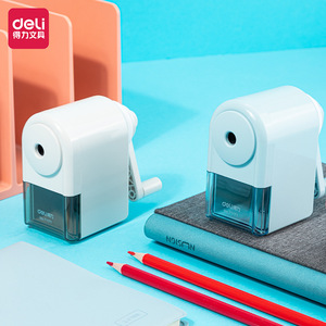 Deli Pencil Sharpener 71171 Manual Plastic Geometric Design For School Office Use - Product Image 1