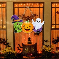 Halloween Hängedekoration-Set: Sensenmann, Boo, Jack-o'-Lantern, Kürbis, Hexe, Geist, Fledermaus – Gruselige Tür- und Wanddekoration für Partys